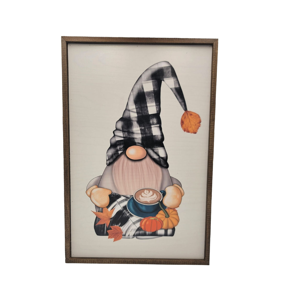 "Fall Gnome With Hot Coco Décor" 12x18  Sign - GW058 - 2 Per Pack ($18.00 Per Sign)