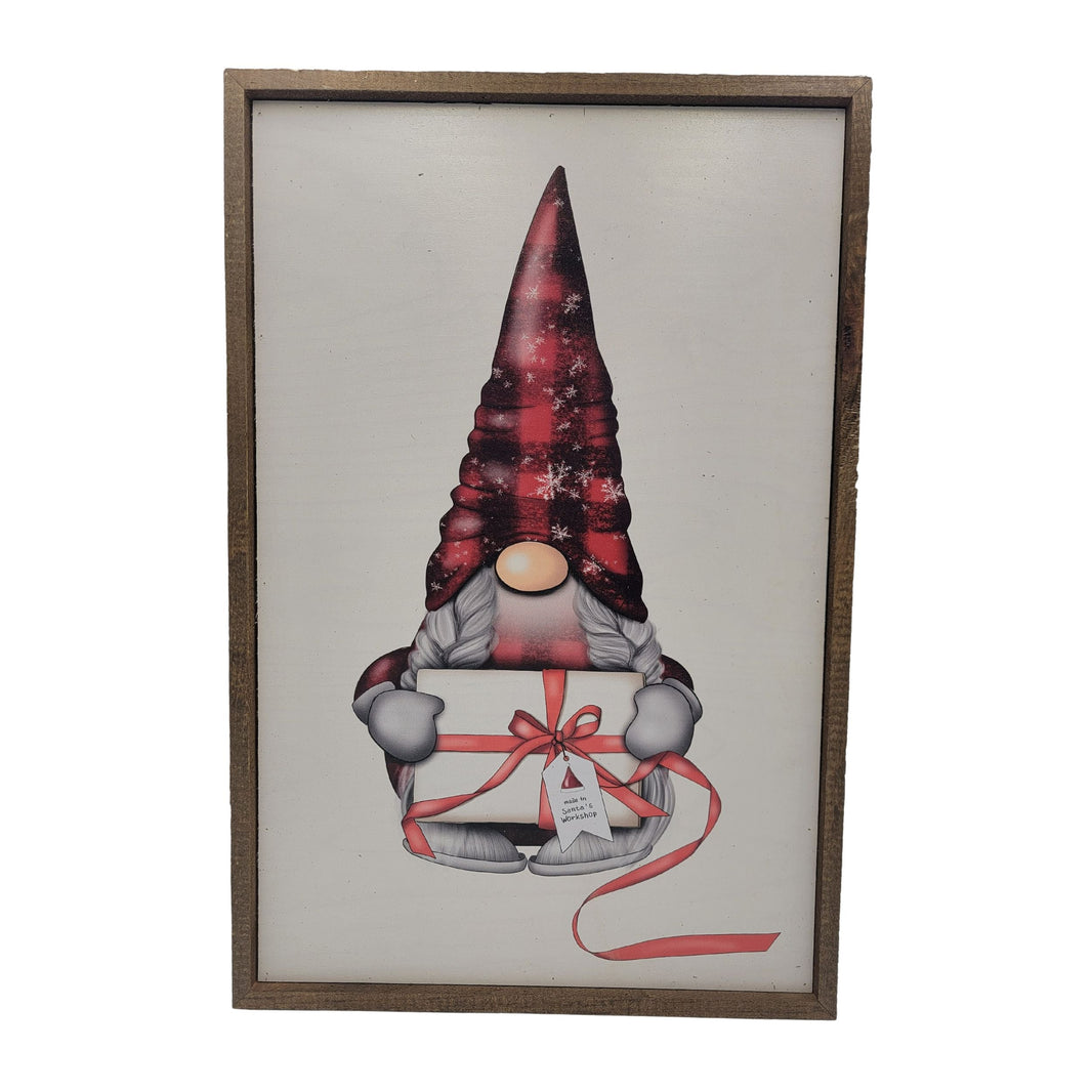 "Christmas Gnome With Letter To Santa" 12x18  Sign - GW059 - 2 Per Pack ($18.00 Per Sign)