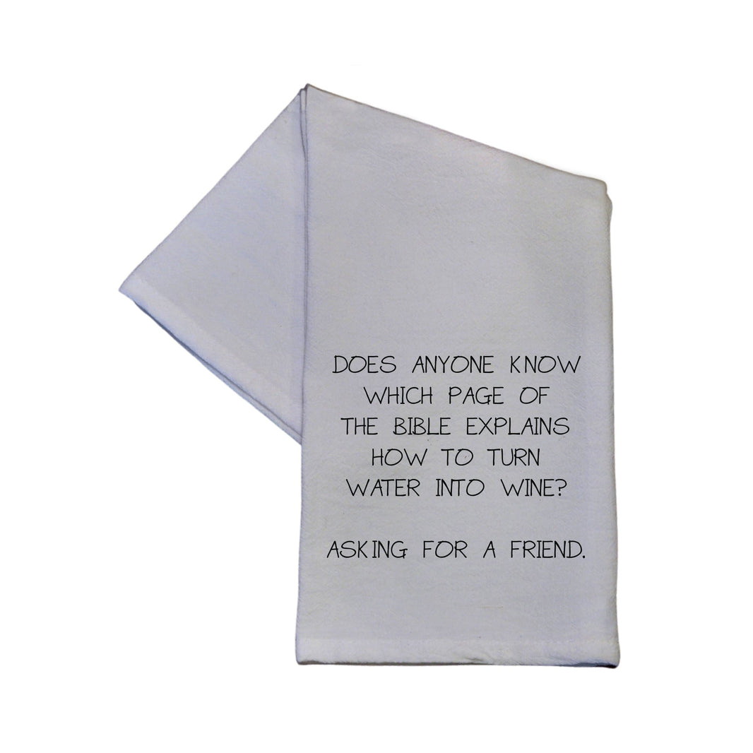 How to turn water into wine? TWL001 - Pack Of 4 Towels ($3.95 Per Towel)