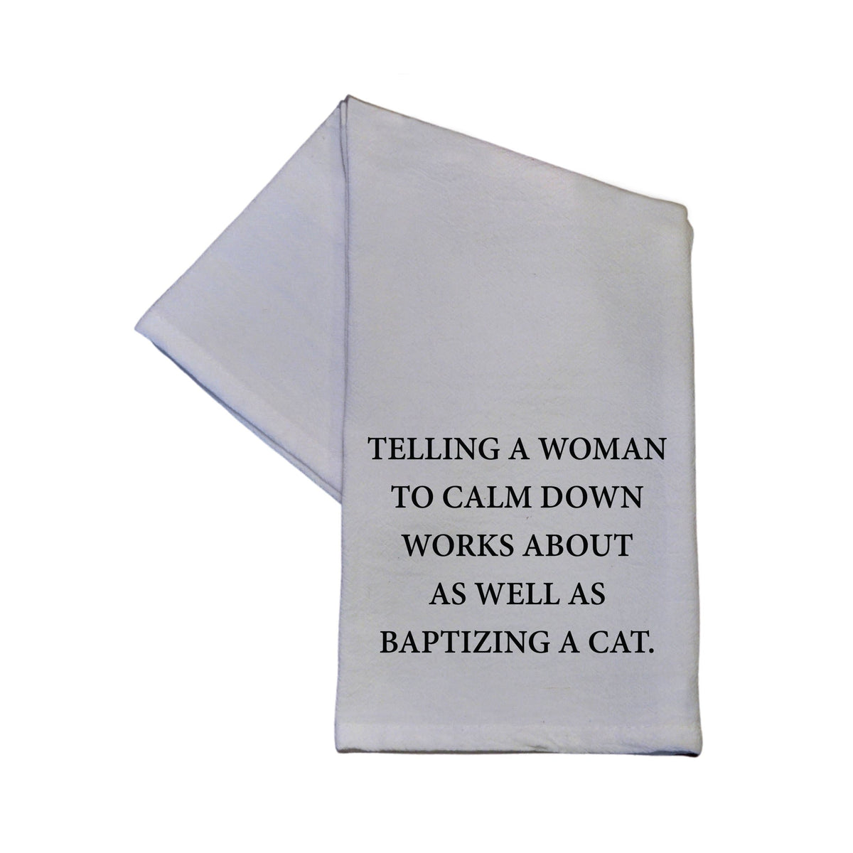 Baptizing A Cat Tea Towel -  TWL002 - Pack Of 4 Towels ($3.95 Per Towel)