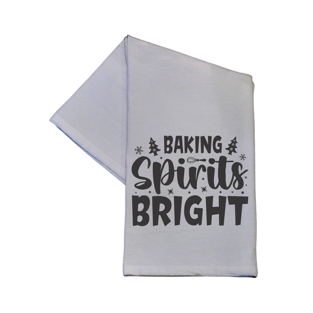 "Baking Spirits Bright" Tea Towel -  TWL094 - Pack Of 4 Towels ($3.95 Per Towel)