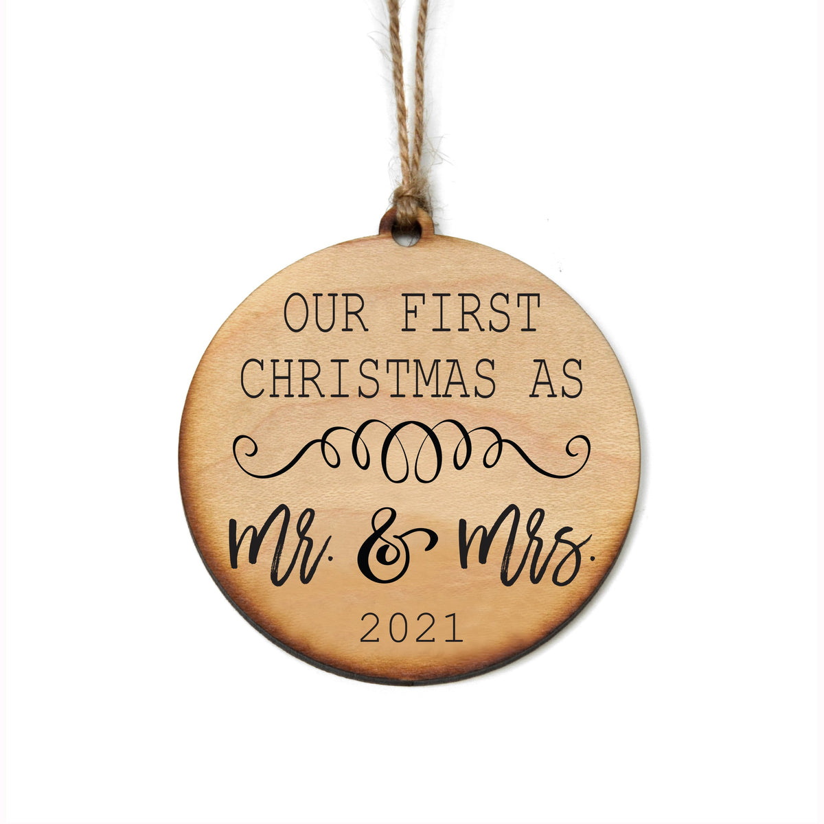 "Our First Christmas as Mr & Mrs" Christmas Ornament - WW015 - 6 Per Pack ( $2.95 Per Ornament)