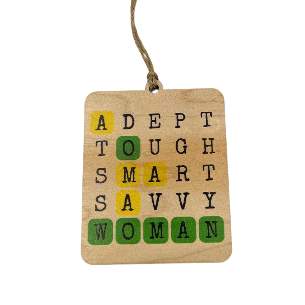 "Savvy Woman Wordle" Christmas Ornament - WW081 - 6 Per Pack ( $2.95 Per Ornament)