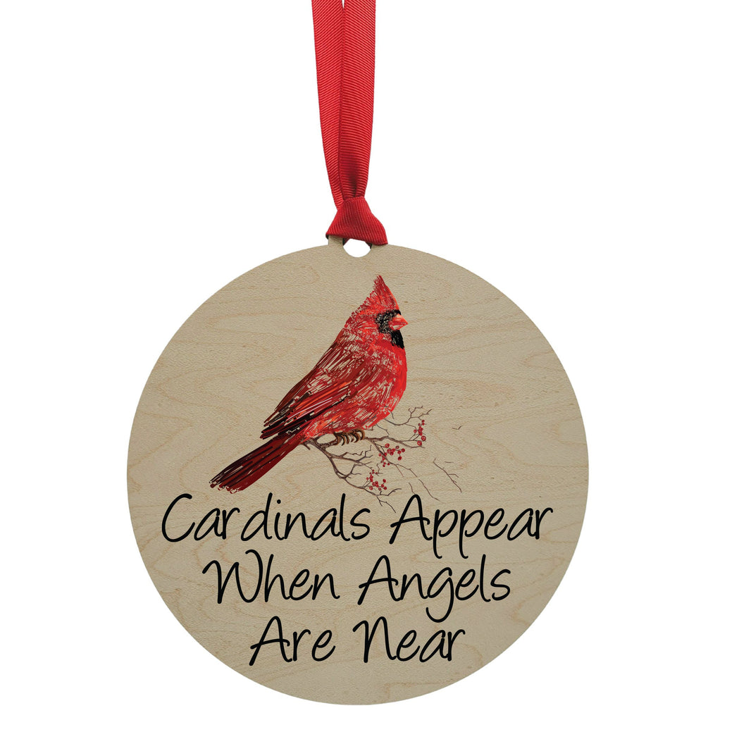 "Cardinals Appear When Angels" Mantle or Wreath Ornament - WXL003 - 4 Per Pack ($4.95 Ea. Ornament)