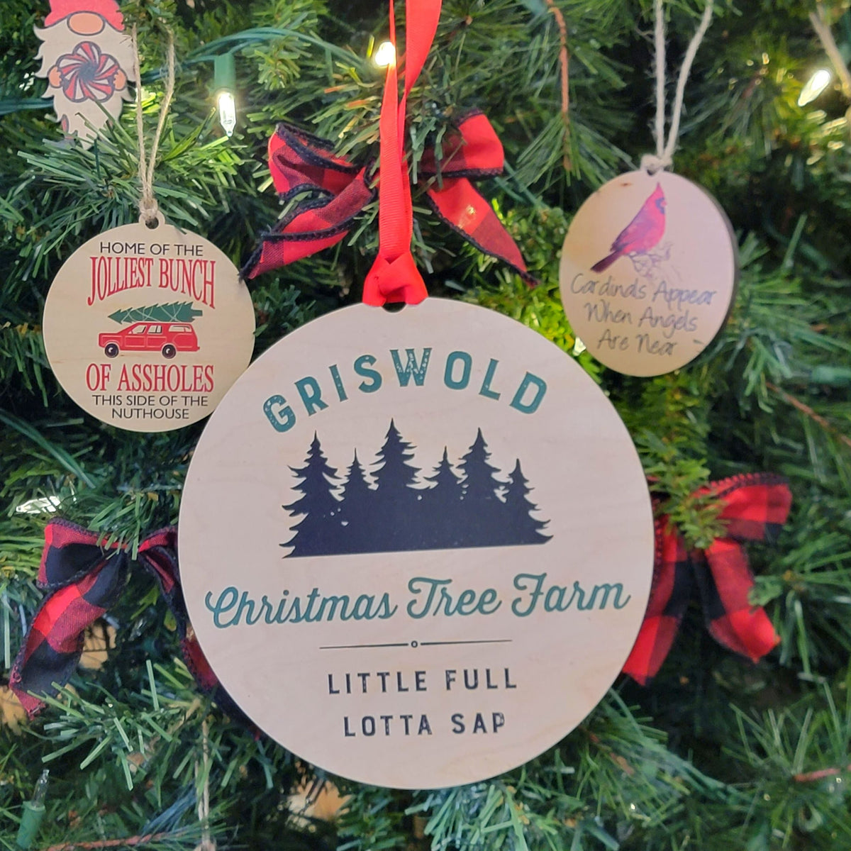 "Griswold Christmas Tree" Mantle or Wreath Ornament - WXL011 - 4 Per Pack ($4.95 Ea. Ornament)