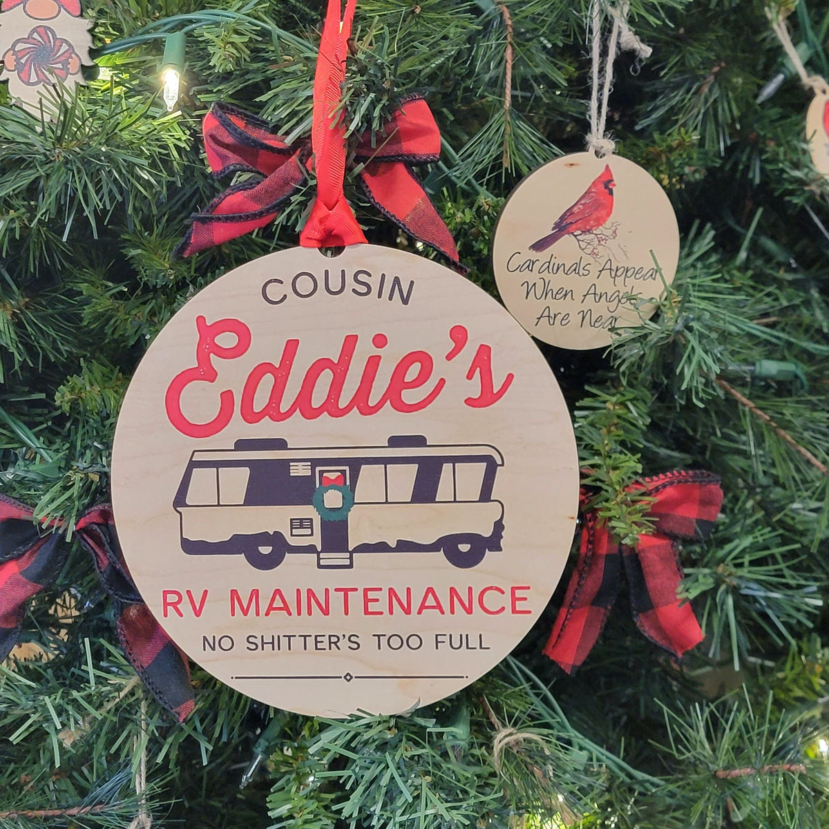 "Cousin Eddie's Rv Maintenance" Mantle or Wreath Ornament - WXL012 - 4 Per Pack ($4.95 Ea. Ornament)