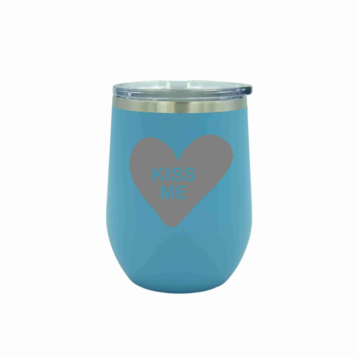 "Kiss Me" Candy Heart Tumbler Any Size (4 Tumblers Per Pack)