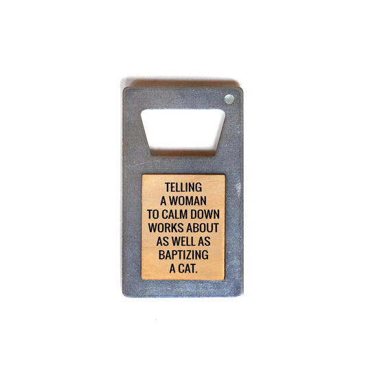 " Baptizing A Cat" Bottle Opener - ZM013 - 6 Per Pack ($3.75 Ea. Opener)