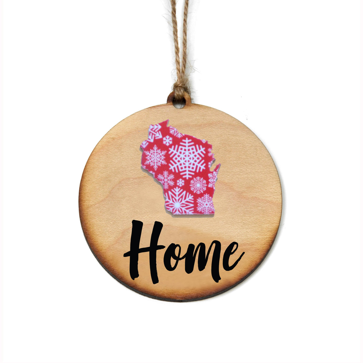 "Home" Christmas Ornament - WW007 - Driftless Studios
