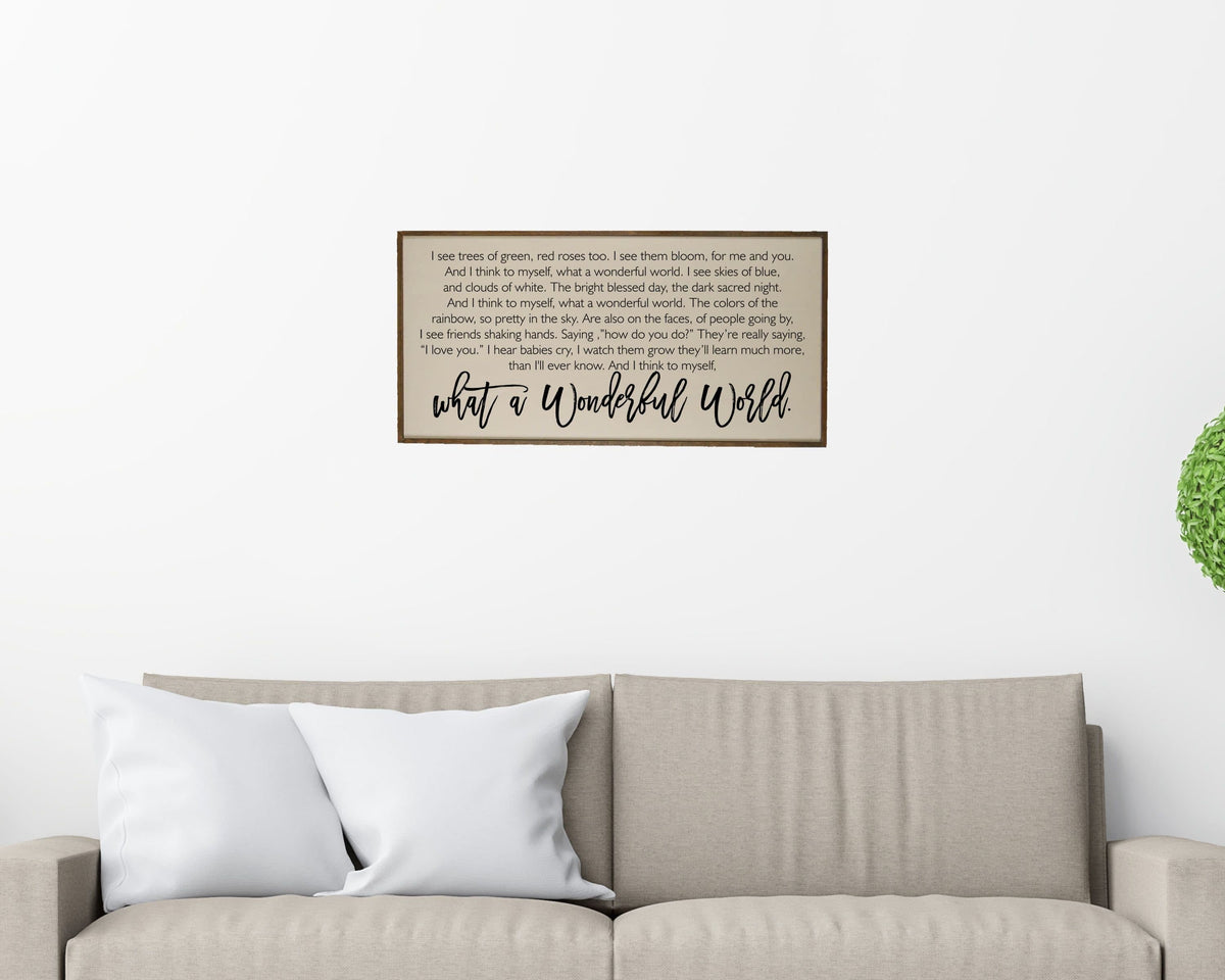 "I See Trees Of Green" Horizontal Wood Sign - PW001 - Driftless Studios
